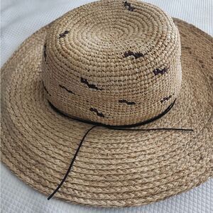 Athleta straw cotton summer sun hat